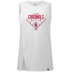St. Louis Cardinals Levelwear Women's Influx Home Field Tank Top - White - MLB Online