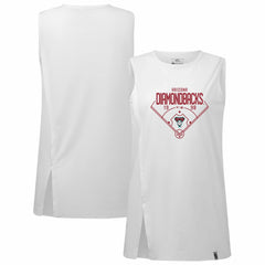 Arizona Diamondbacks Levelwear Women's Influx Home Field Tank Top - White - MLB Lifestyle