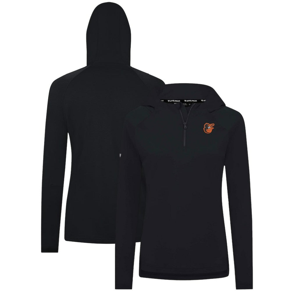 Baltimore Orioles Levelwear Women's Raven Insignia 2.0 Quarter-Zip Jacket - Black - MLB Sale