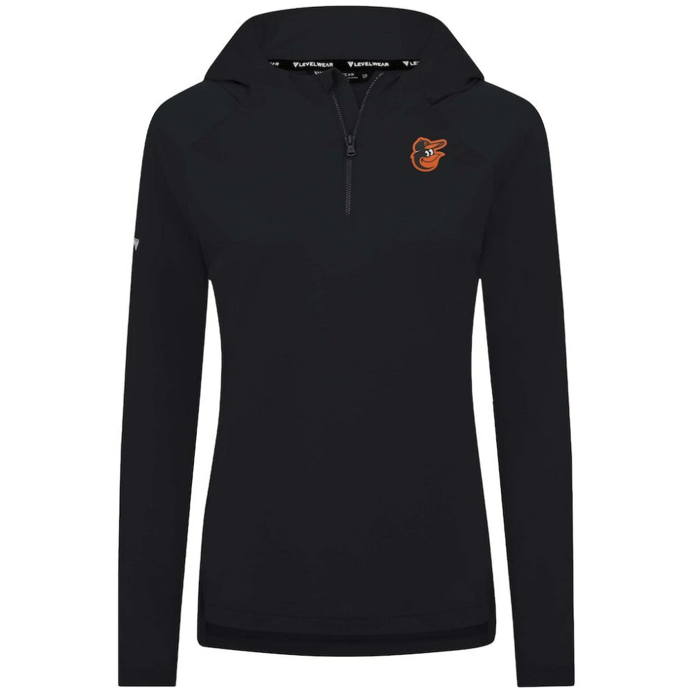 Baltimore Orioles Levelwear Women's Raven Insignia 2.0 Quarter-Zip Jacket - Black - MLB Sale