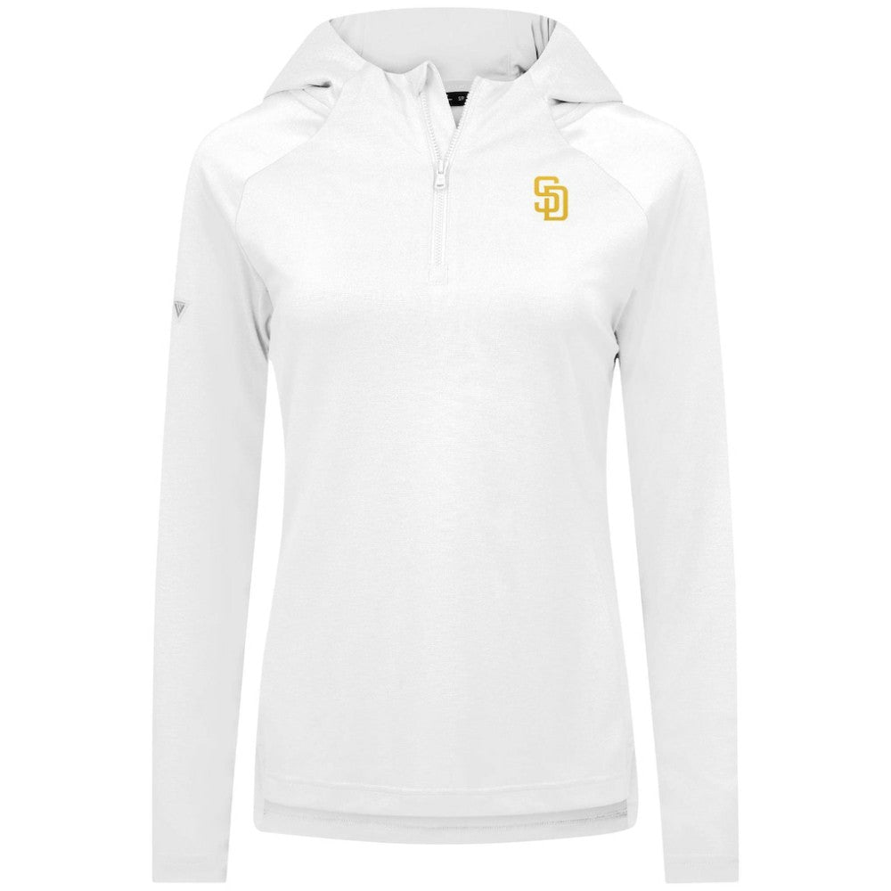 San Diego Padres Levelwear Women's Raven Insignia 2.0 Quarter-Zip Jacket - White - MLB Discount