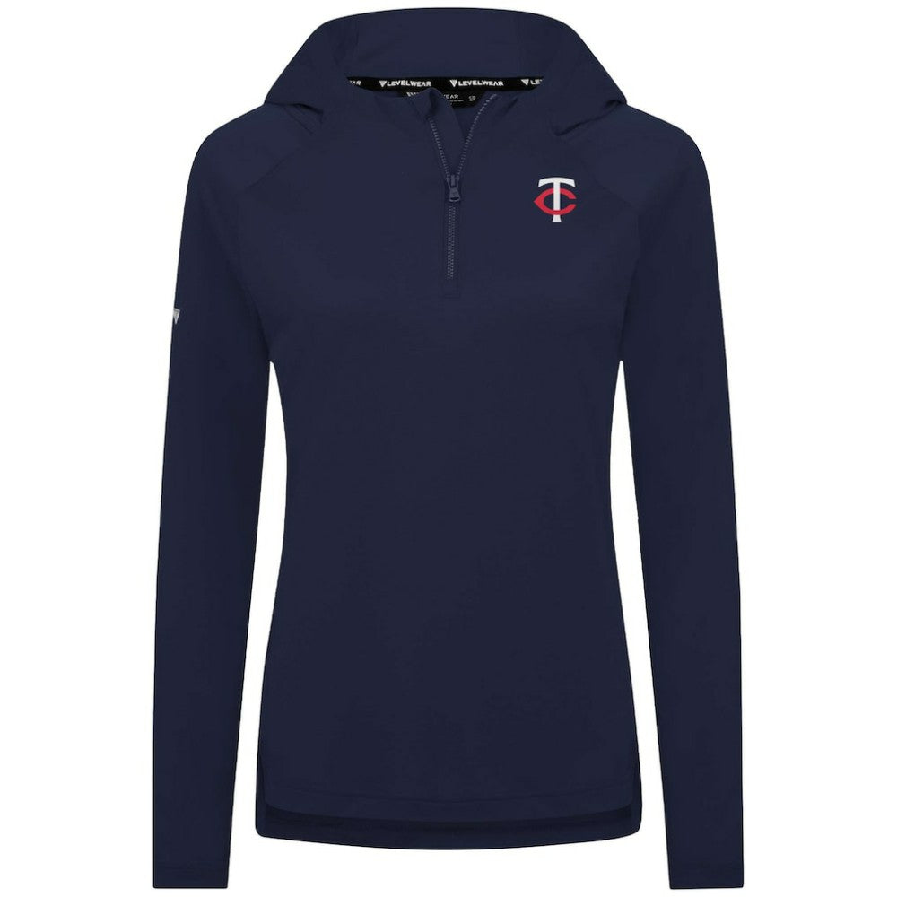 Minnesota Twins Levelwear Women's Raven Insignia 2.0 Quarter-Zip Jacket - Navy - MLB on Sale