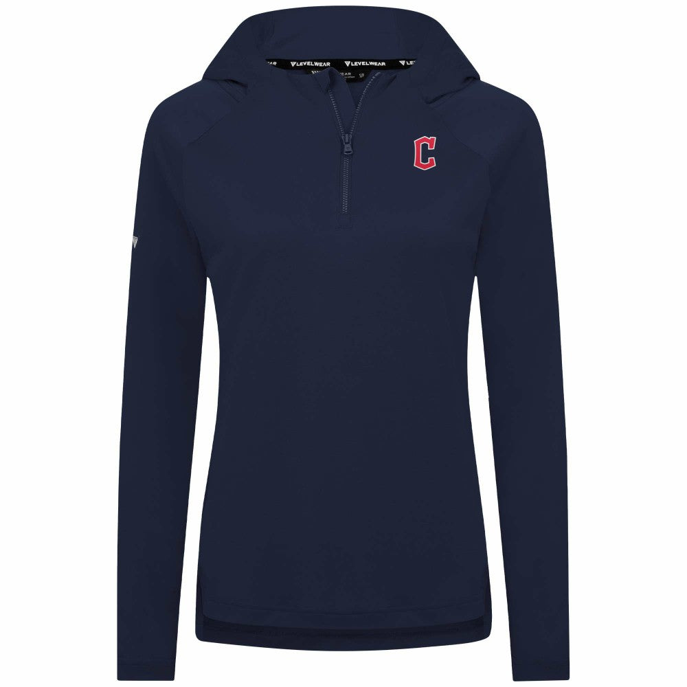 Cleveland Guardians Levelwear Women's Raven Insignia 2.0 Quarter-Zip Jacket - Navy - MLB on Sale