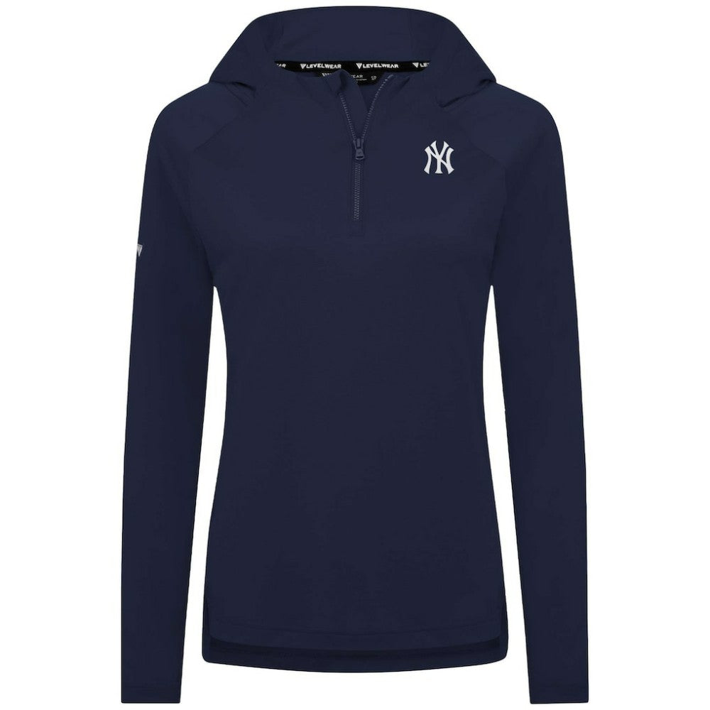 New York Yankees Levelwear Women's Raven Insignia 2.0 Quarter-Zip Jacket - Navy - MLB Online