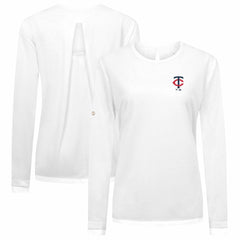 Minnesota Twins Levelwear Women's Sequoia Primary Logo Long Sleeve T-Shirt - White - MLB Sale