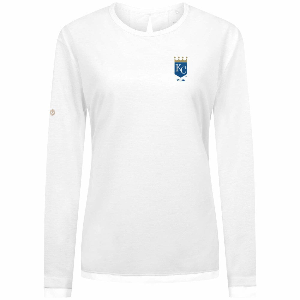 Kansas City Royals Levelwear Women's Sequoia Primary Logo Long Sleeve T-Shirt - White - MLB Online