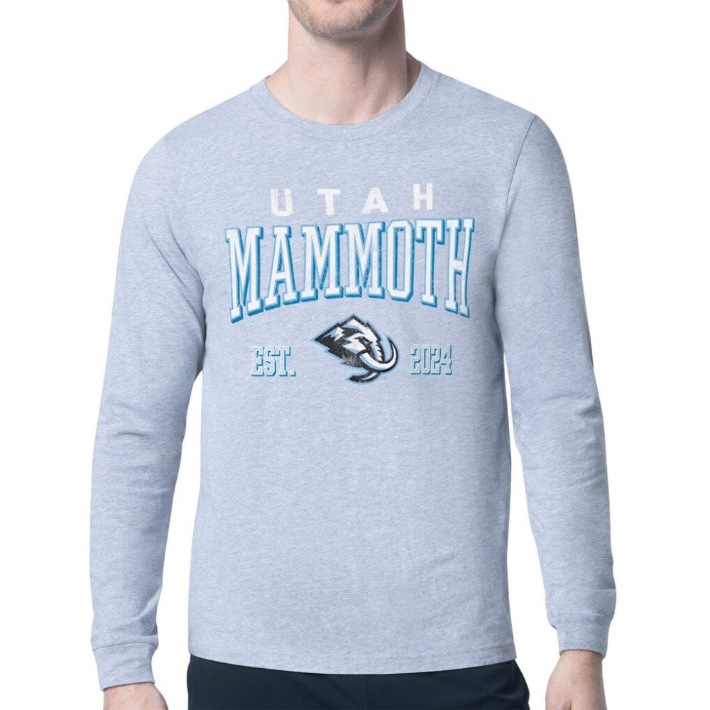 Utah Mammoth Starter Retro Graphic Long Sleeve T-Shirt - Heather Gray - NHL 201983142