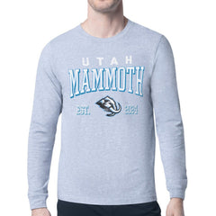 Utah Mammoth Starter Retro Graphic Long Sleeve T-Shirt - Heather Gray - NHL 201983142