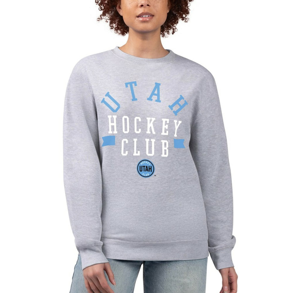 Utah Mammoth G-III 4Her by Carl Banks Women's Graphic Pullover Sweatshirt - Heather Gray - NHL 201983159