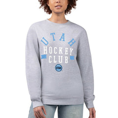 Utah Mammoth G-III 4Her by Carl Banks Women's Graphic Pullover Sweatshirt - Heather Gray - NHL 201983159