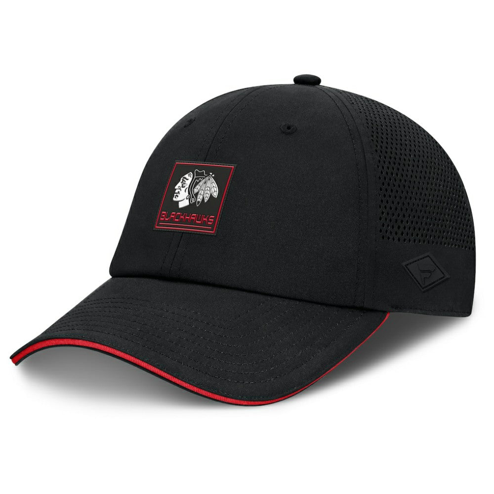 Chicago Blackhawks Fanatics Driver Adjustable Hat - Black - NHL 201984025