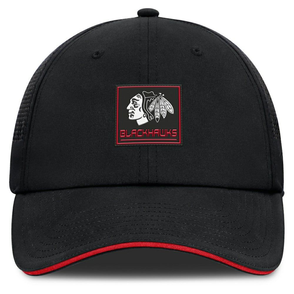 Chicago Blackhawks Fanatics Driver Adjustable Hat - Black - NHL 201984025