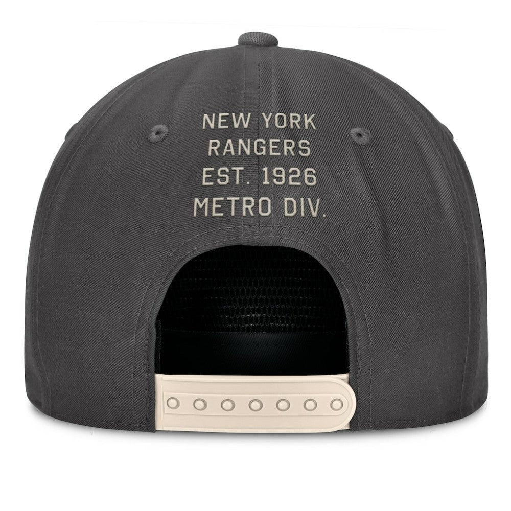 New York Rangers Fanatics Closer Adjustable Hat - Charcoal - NHL 201984032