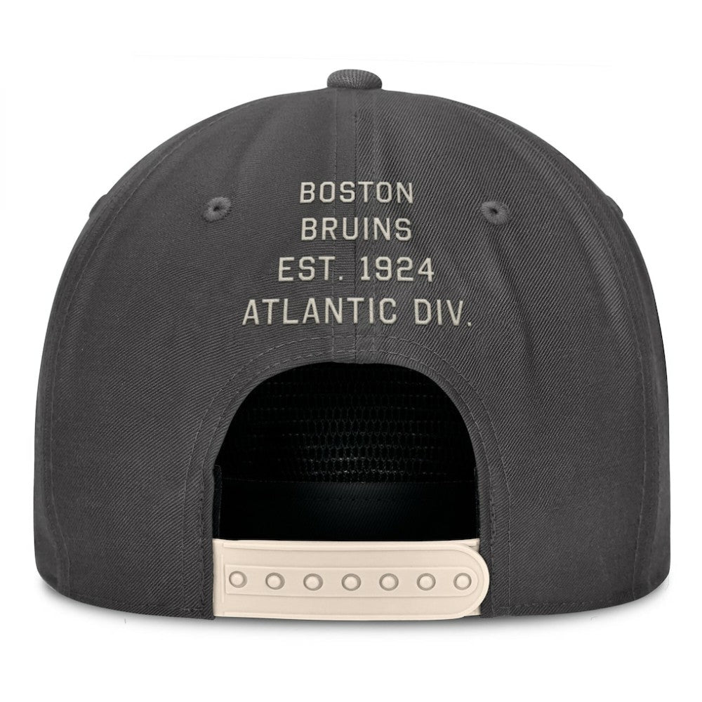 Boston Bruins Fanatics Closer Adjustable Hat - Charcoal - NHL 201984033