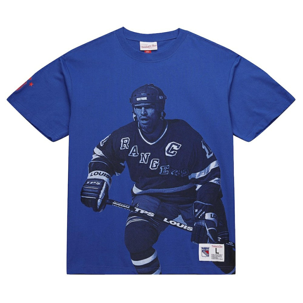 Mark Messier New York Rangers Mitchell & Ness NHL Ultimate Player Vintage Logo T-Shirt - Blue - NHL 201987715
