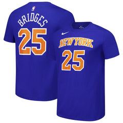 Mikal Bridges New York Knicks Unisex Name & Number T-Shirt Blue | Nike