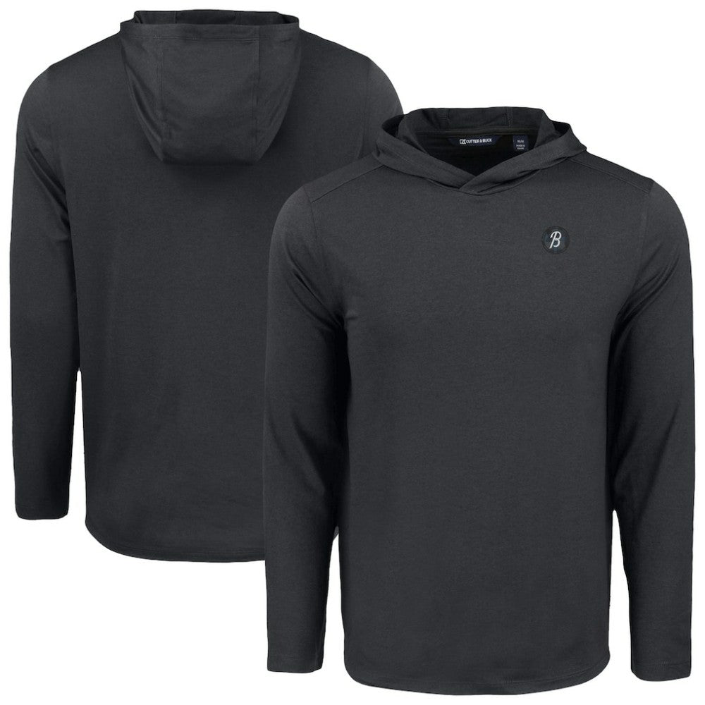 Baltimore Orioles Cutter & Buck Coastline Epic Comfort Recycled Eco Hoodie Long Sleeve T-Shirt - Black - MLB Sale