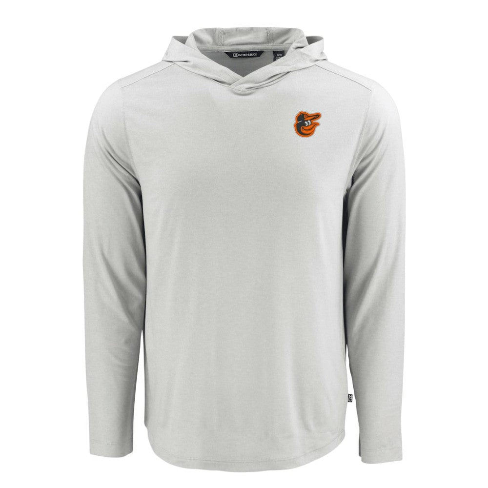 Baltimore Orioles Cutter & Buck Coastline Epic Comfort Recycled Eco Hoodie Long Sleeve T-Shirt - Gray - MLB Sale