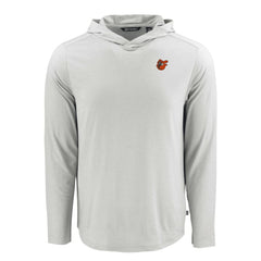 Baltimore Orioles Cutter & Buck Coastline Epic Comfort Recycled Eco Hoodie Long Sleeve T-Shirt - Gray - MLB Discount