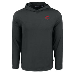 Cincinnati Reds Cutter & Buck Coastline Epic Comfort Recycled Eco Hoodie Long Sleeve T-Shirt - Black - MLB Online