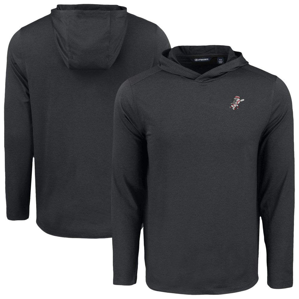 Cincinnati Reds Cutter & Buck Coastline Epic Comfort Recycled Eco Hoodie Long Sleeve T-Shirt - Black - MLB Online