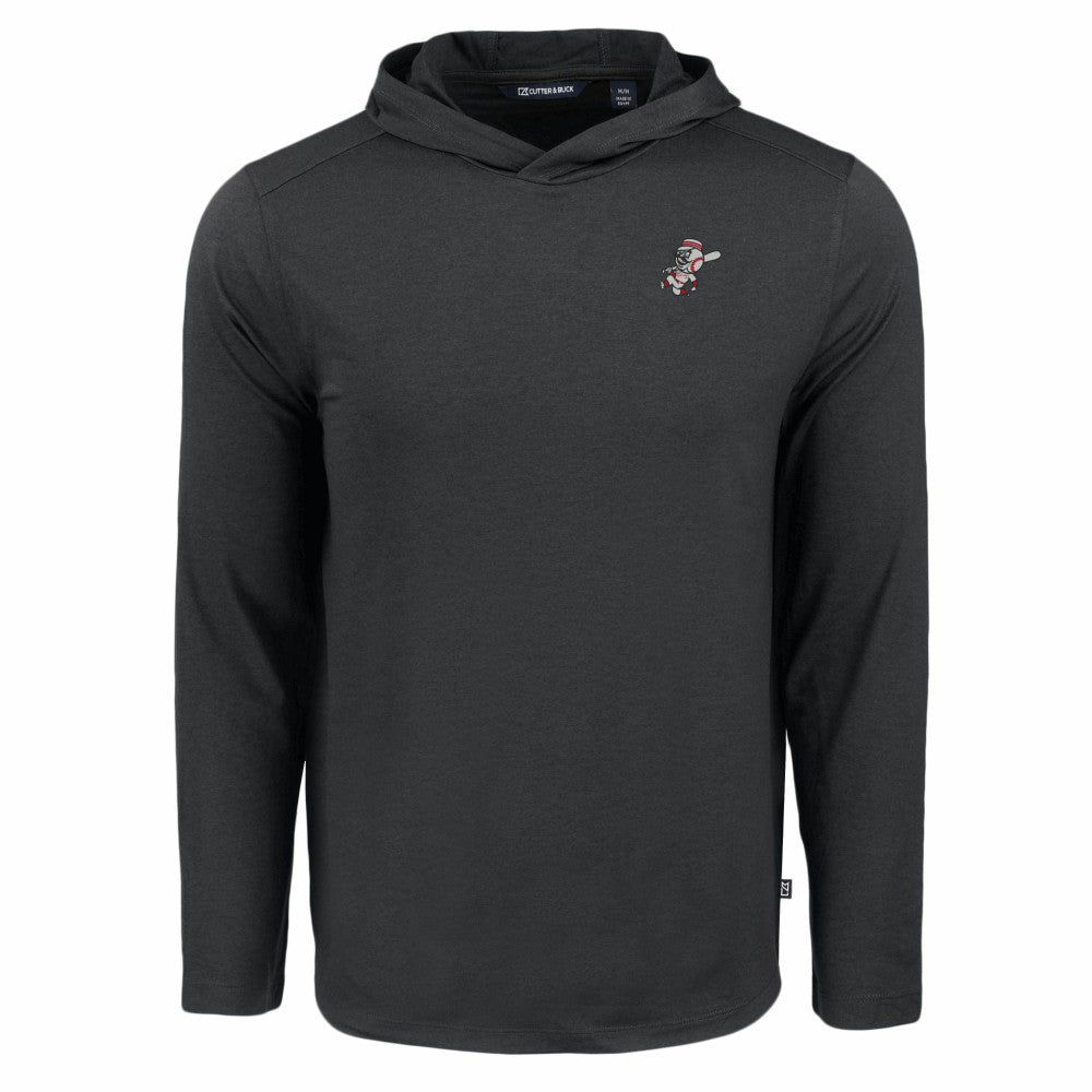 Cincinnati Reds Cutter & Buck Coastline Epic Comfort Recycled Eco Hoodie Long Sleeve T-Shirt - Black - MLB Online
