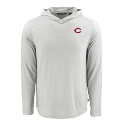 Cincinnati Reds Cutter & Buck Coastline Epic Comfort Recycled Eco Hoodie Long Sleeve T-Shirt - Gray - MLB Online
