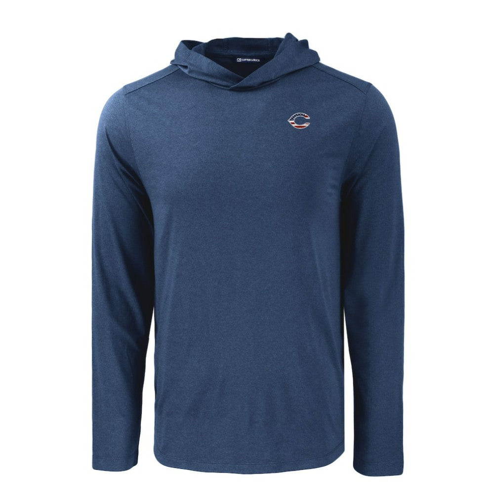 Cincinnati Reds Cutter & Buck Coastline Epic Comfort Recycled Eco Hoodie Long Sleeve T-Shirt - Navy - MLB Online