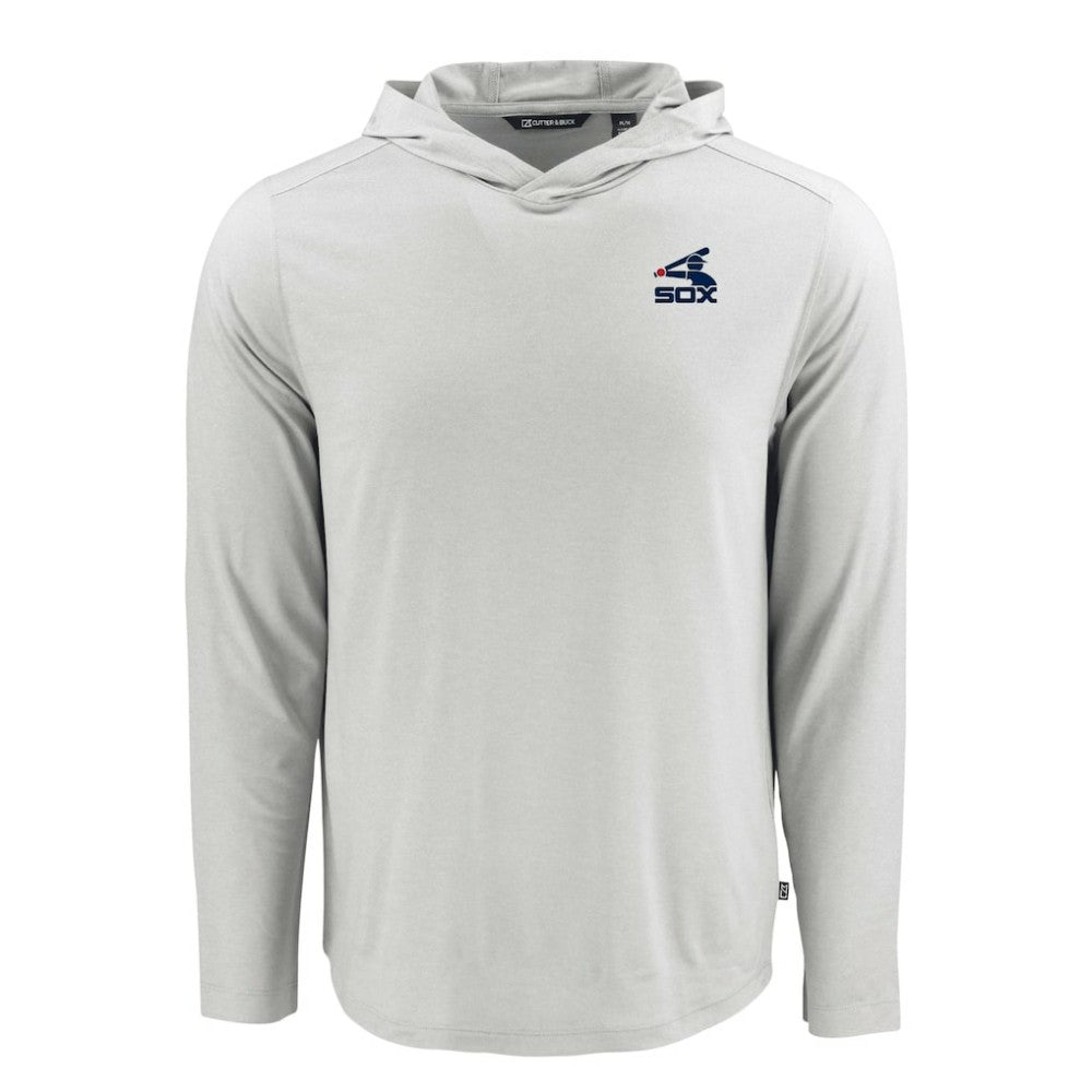Chicago White Sox Cutter & Buck Coastline Epic Comfort Recycled Eco Hoodie Long Sleeve T-Shirt - Gray - MLB on Sale