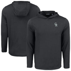 Colorado Rockies Cutter & Buck Coastline Epic Comfort Recycled Eco Hoodie Long Sleeve T-Shirt - Black - MLB Sale
