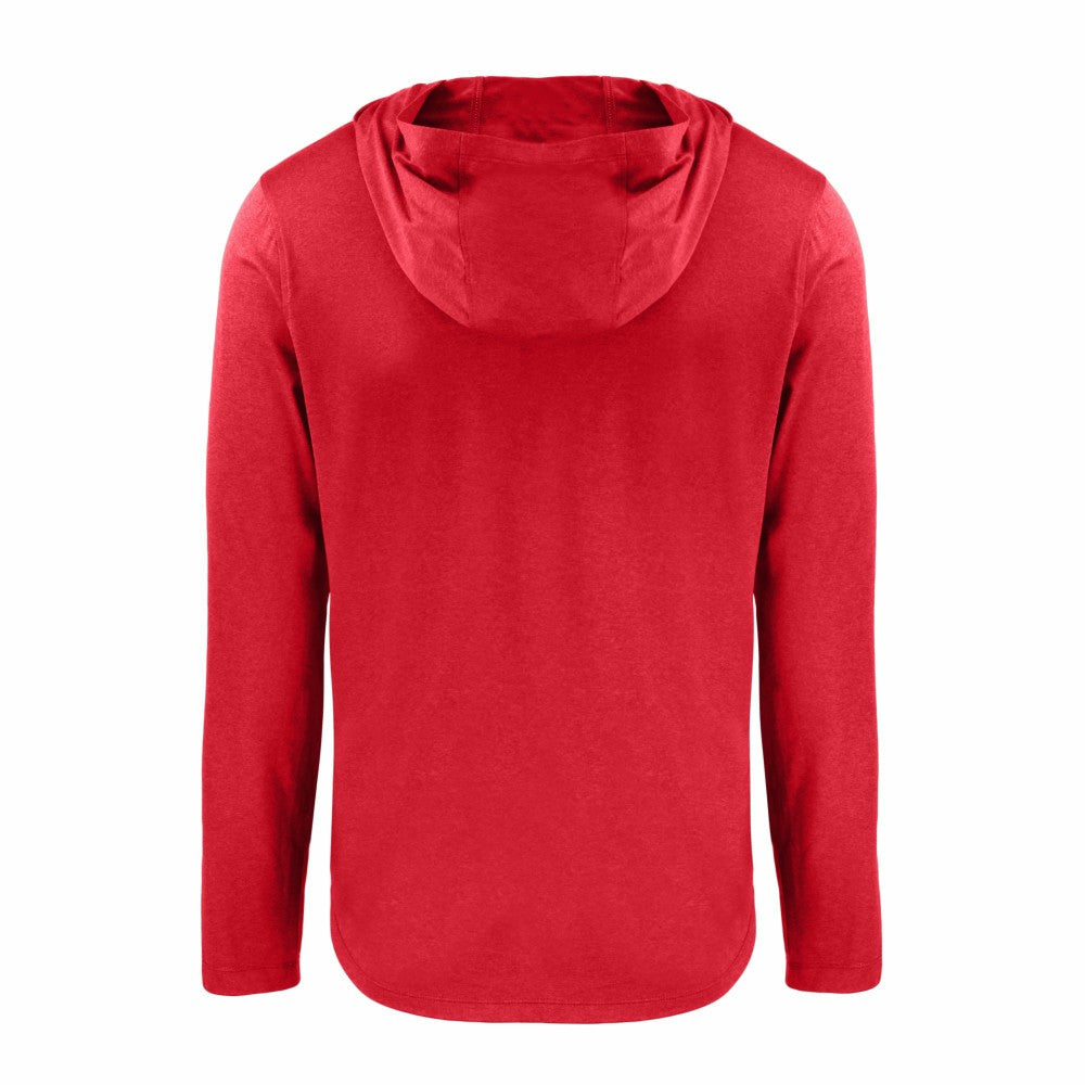 Cleveland Guardians Cutter & Buck Coastline Epic Comfort Recycled Eco Hoodie Long Sleeve T-Shirt - Red - MLB Discount