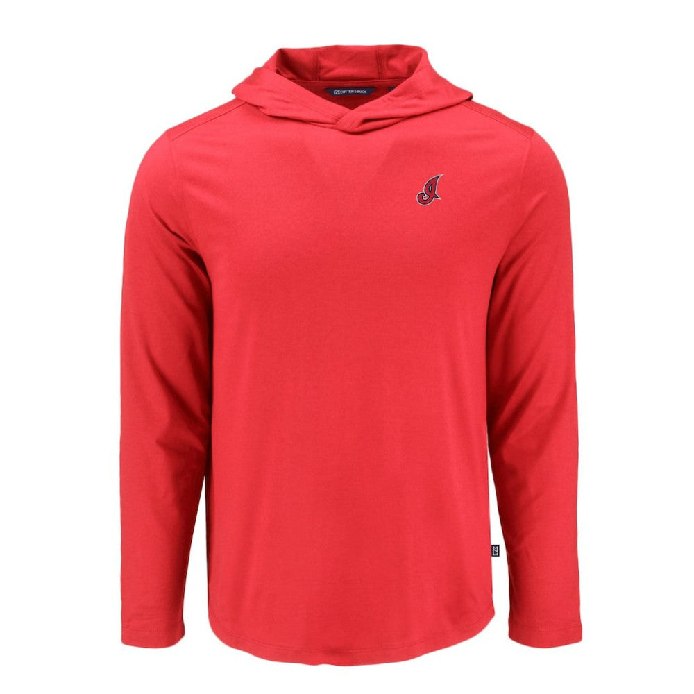 Cleveland Guardians Cutter & Buck Coastline Epic Comfort Recycled Eco Hoodie Long Sleeve T-Shirt - Red - MLB Discount