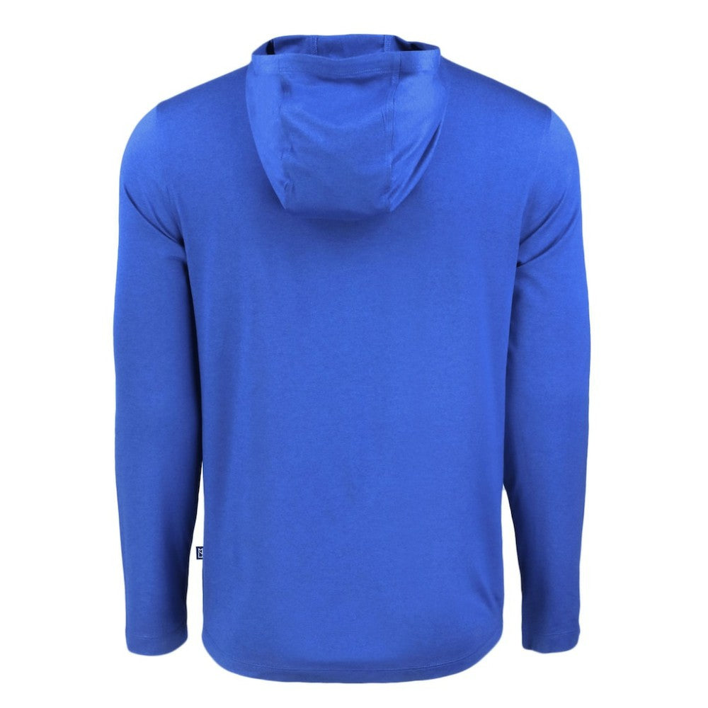 Atlanta Braves Cutter & Buck Coastline Epic Comfort Recycled Eco Hoodie Long Sleeve T-Shirt - Royal - MLB on Sale