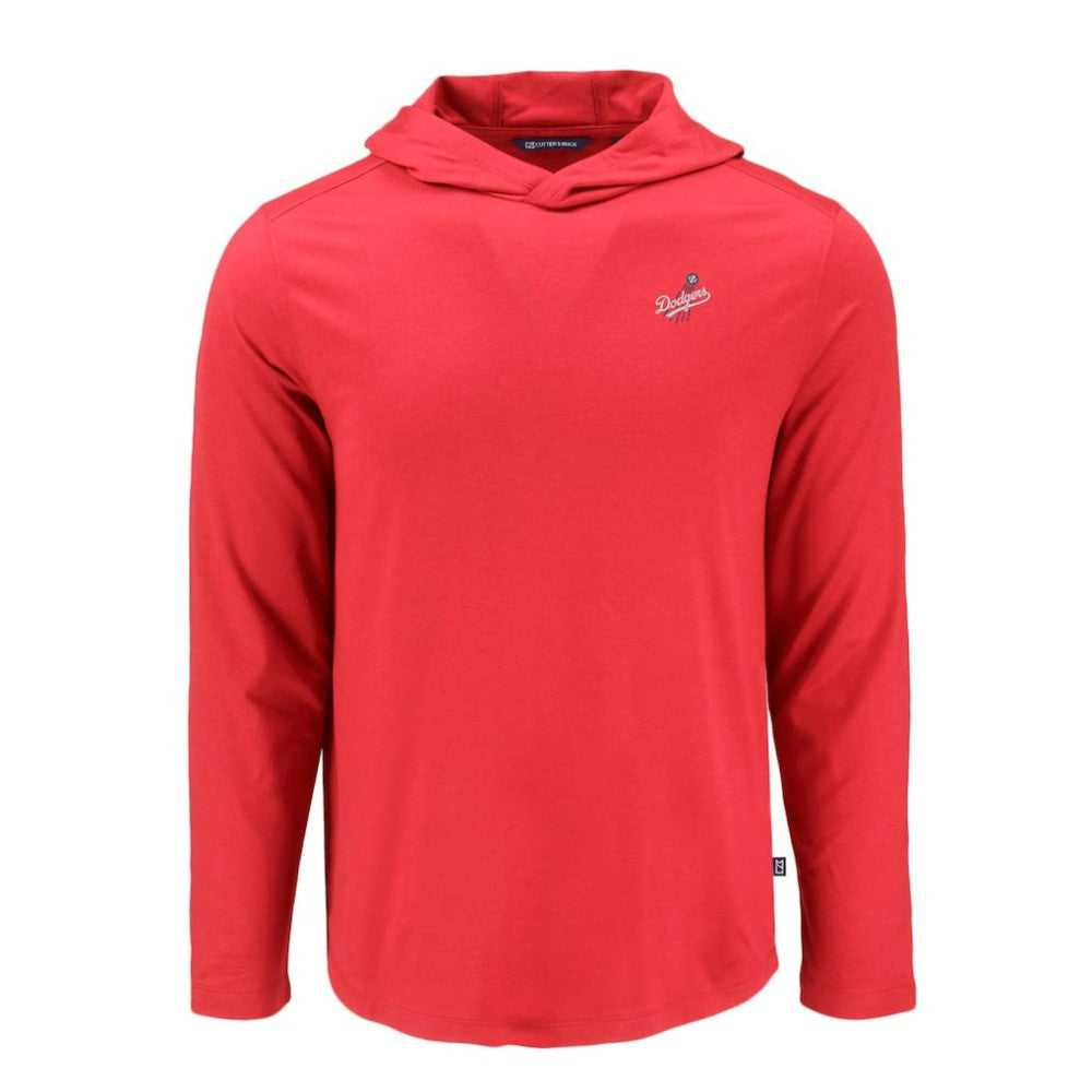 Los Angeles Dodgers Cutter & Buck Coastline Epic Comfort Recycled Eco Hoodie Long Sleeve T-Shirt - Red - MLB on Sale