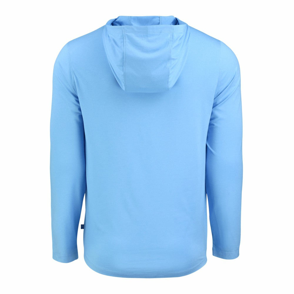 Kansas City Royals Cutter & Buck Coastline Epic Comfort Recycled Eco Hoodie Long Sleeve T-Shirt - Powder Blue - MLB Lifestyle