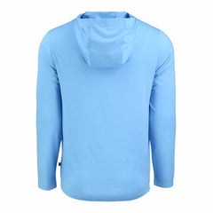 Kansas City Royals Cutter & Buck Coastline Epic Comfort Recycled Eco Hoodie Long Sleeve T-Shirt - Powder Blue - MLB Lifestyle
