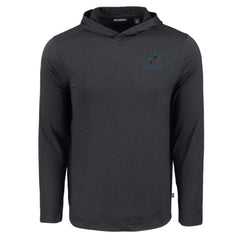 Miami Marlins Cutter & Buck Coastline Epic Comfort Recycled Eco Hoodie Long Sleeve T-Shirt - Black - MLB Discount