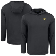 Athletics Cutter & Buck Coastline Epic Comfort Recycled Eco Hoodie Long Sleeve T-Shirt - Black - MLB Discount