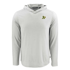 Athletics Cutter & Buck Coastline Epic Comfort Recycled Eco Hoodie Long Sleeve T-Shirt - Gray - MLB Discount