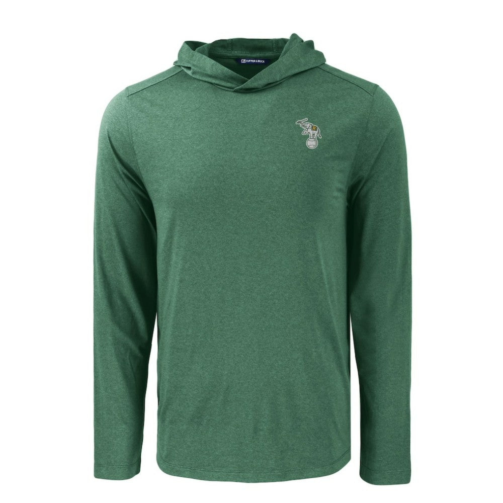 Athletics Cutter & Buck Coastline Epic Comfort Recycled Eco Hoodie Long Sleeve T-Shirt - Green - MLB on Sale