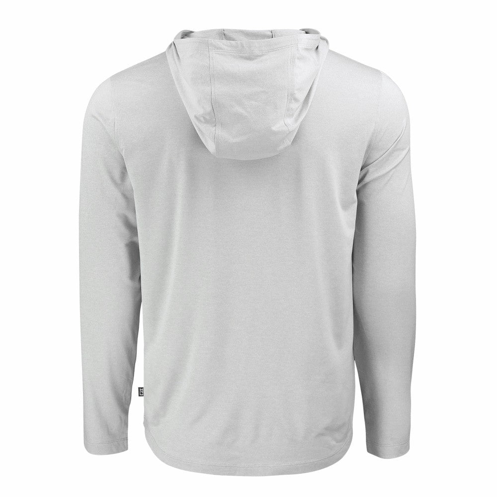 Milwaukee Brewers Cutter & Buck Coastline Epic Comfort Recycled Eco Hoodie Long Sleeve T-Shirt - Gray - MLB Discount