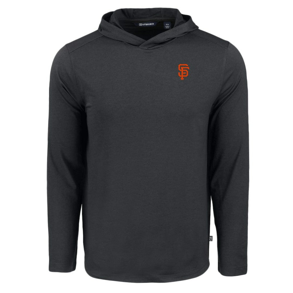 San Francisco Giants Cutter & Buck Coastline Epic Comfort Recycled Eco Hoodie Long Sleeve T-Shirt - Black - MLB Lifestyle