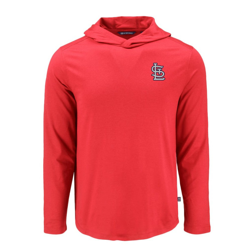 St. Louis Cardinals Cutter & Buck Coastline Epic Comfort Recycled Eco Hoodie Long Sleeve T-Shirt - Red - MLB Discount