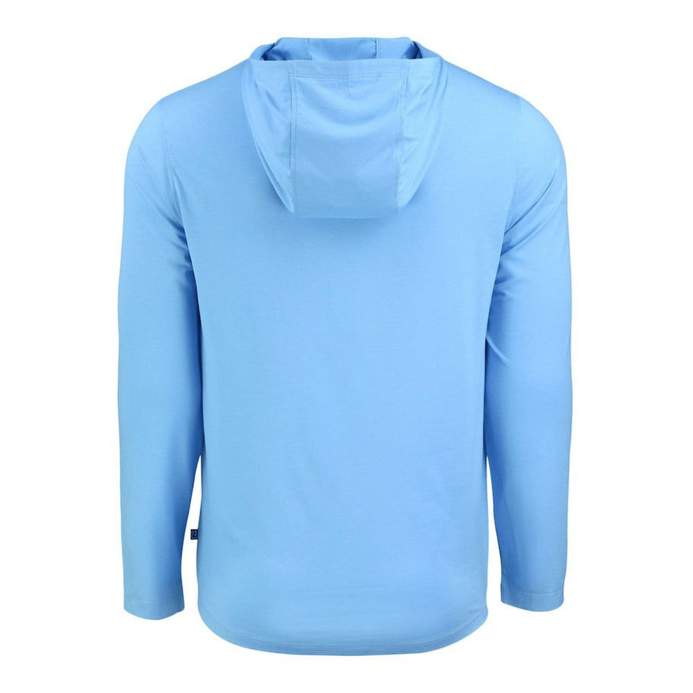 Tampa Bay Rays Cutter & Buck Coastline Epic Comfort Recycled Eco Hoodie Long Sleeve T-Shirt - Light Blue - MLB on Sale