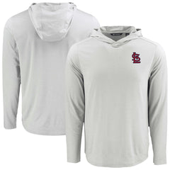 St. Louis Cardinals Cutter & Buck Coastline Epic Comfort Recycled Eco Hoodie Long Sleeve T-Shirt - Gray - MLB Discount