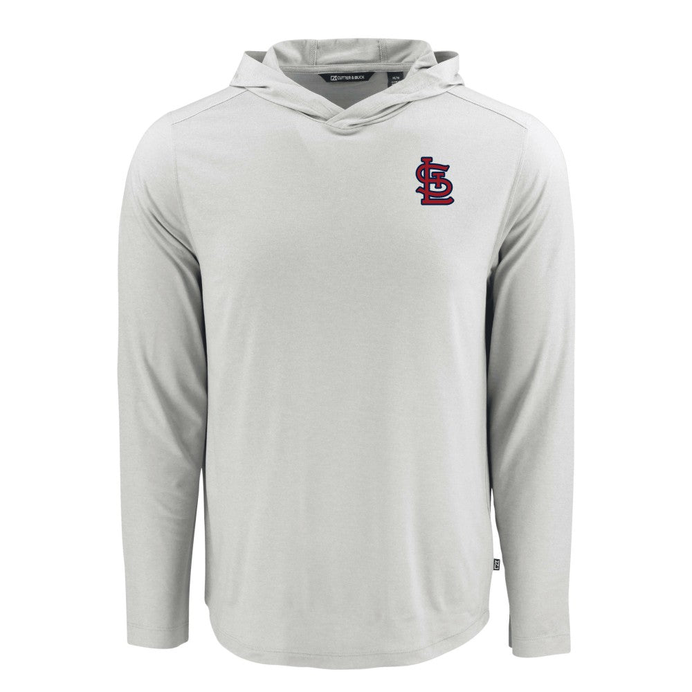 St. Louis Cardinals Cutter & Buck Coastline Epic Comfort Recycled Eco Hoodie Long Sleeve T-Shirt - Gray - MLB Discount