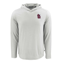 St. Louis Cardinals Cutter & Buck Coastline Epic Comfort Recycled Eco Hoodie Long Sleeve T-Shirt - Gray - MLB Discount