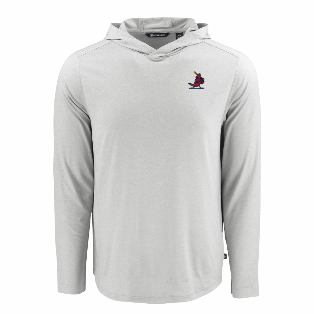St. Louis Cardinals Cutter & Buck Coastline Epic Comfort Recycled Eco Hoodie Long Sleeve T-Shirt - Gray - MLB Lifestyle