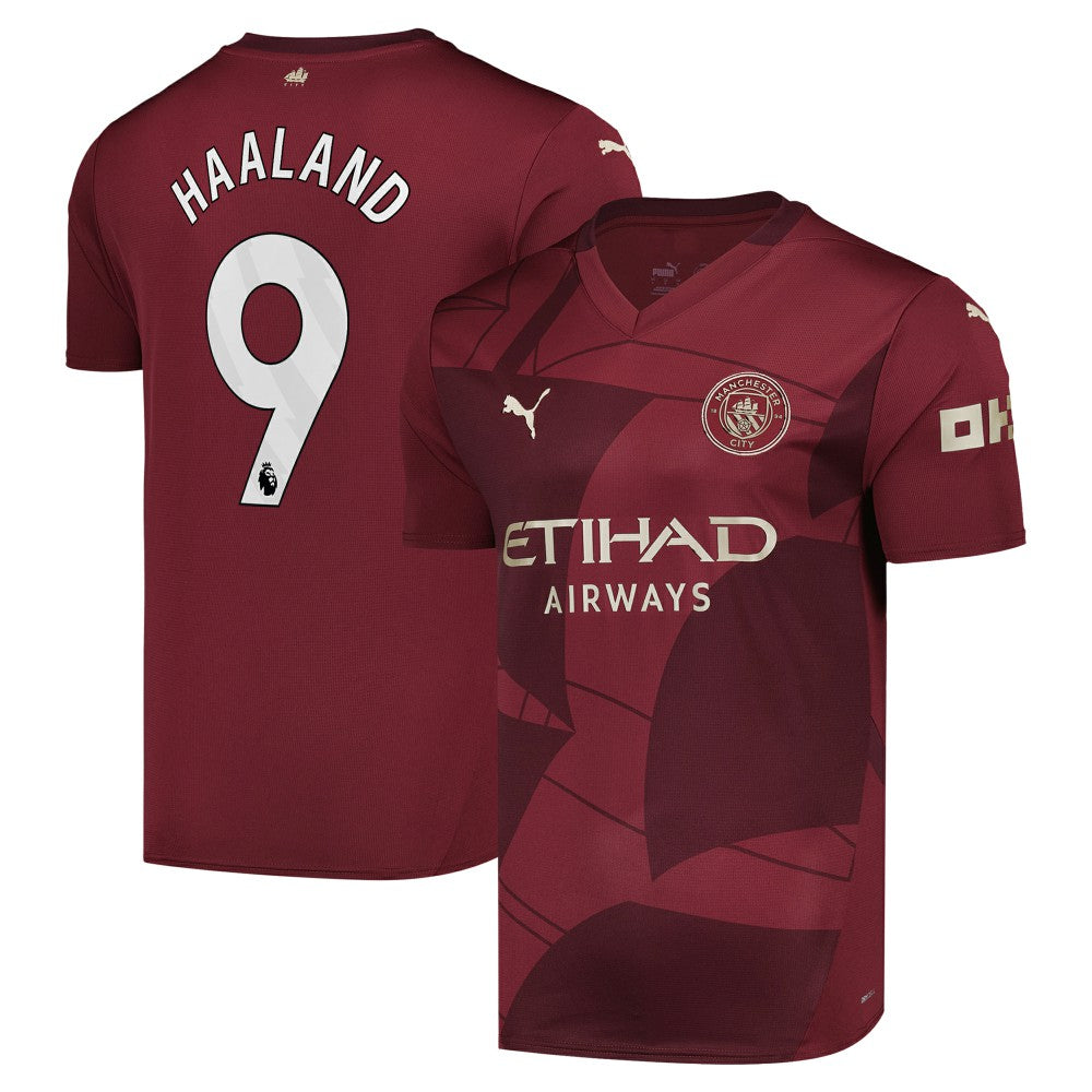 Erling Haaland Manchester City 2024/25 Third Replica Player Jersey Burgundy - Puma