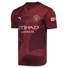 Erling Haaland Manchester City 2024/25 Third Replica Player Jersey Burgundy - Puma